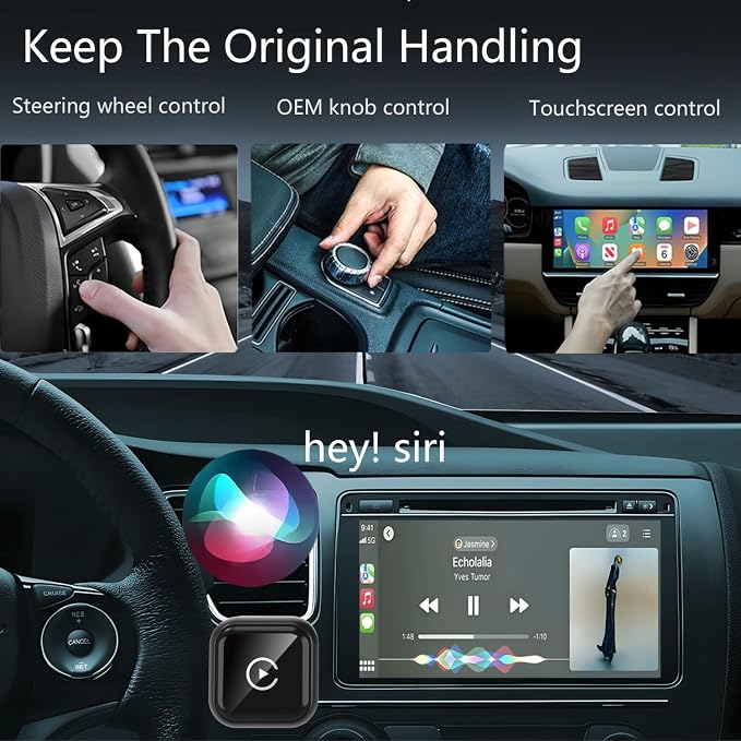 Wireless Carplay Adapter for Apple iPhone & Android Auto Wireless Adapter 2 in 1, 2026's Newly Upgraded,Subversive Ultra-Compact Design, Faster and More Stable Connection,for iOS 10+ & Android 11+