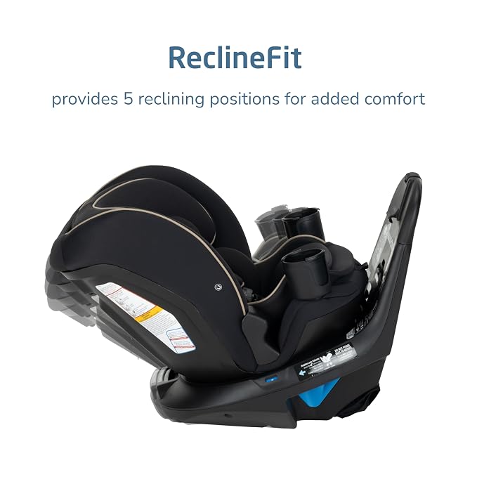 Maxi-Cosi Andi 360 Rotating All-in-One Baby Convertible Car Seat, Rear-Facing, Forward Facing Car Seat, Infant Toddler Booster, Easy Rotation, Tension System, Harness Adjust, Caspian Caviar