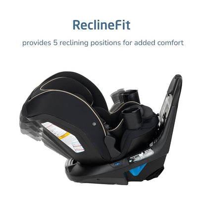 Maxi-Cosi Andi 360 Rotating All-in-One Baby Convertible Car Seat, Rear-Facing, Forward Facing Car Seat, Infant Toddler Booster, Easy Rotation, Tension System, Harness Adjust, Caspian Caviar