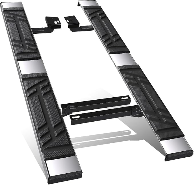 DNA Motoring 6.5" Flat Running Boards Side Step Nerf Rails Bars Compatible with 2022-2024 Mitsubishi Outlander, STEPB-U-OTL22-T1