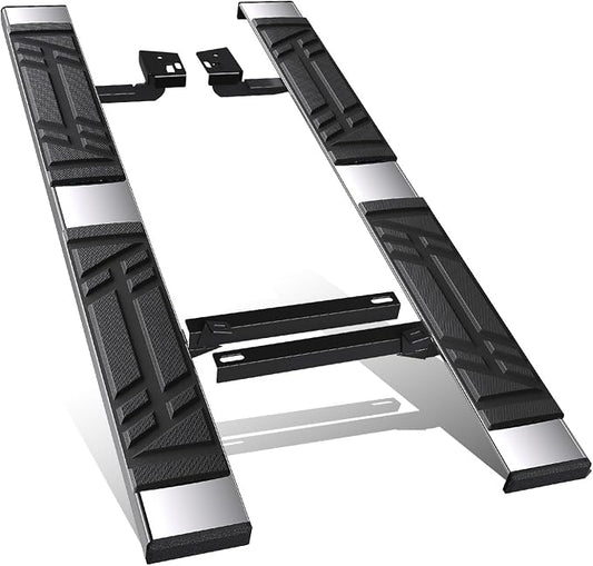 DNA Motoring 6.5" Flat Running Boards Side Step Nerf Rails Bars Compatible with 2022-2024 Mitsubishi Outlander, STEPB-U-OTL22-T1