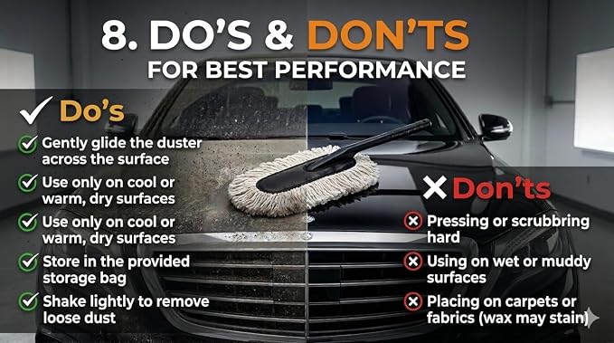The Jopasu Car Duster – 100% Wax-Treated for Instant Dust Removal | No Scratches, No Hassle, Just a Clean Car