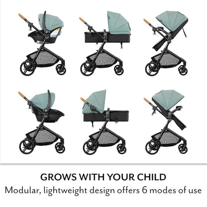 Pivot NXT Travel System with Litemax NXT Infant Car Seat Pacific Green