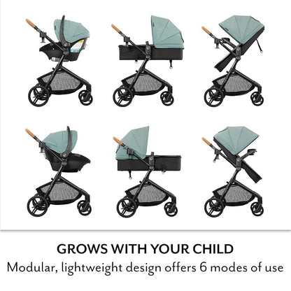 Pivot NXT Travel System with Litemax NXT Infant Car Seat Driftwood Brown