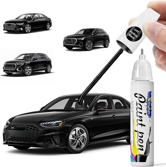 LY9T Mythos Black Touch Up Paint Compatible with Audi, DIY Car Paint Scratch Repair, Quick & Easy Fix Automotive Scratch Repair for Q3/Q4/Q5/Q7/Q8/A3/A4/A5/A6/A7/A8/E-Tron/R8/TT