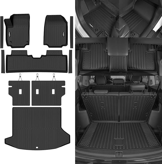 Floor Mats for Chevrolet Equinox/GMC Terrain 2025-2026, Trunk Mat and Backrest Mat & Door Sill Guard All Weather TPE Protector for Chevrolet Equinox Accessories