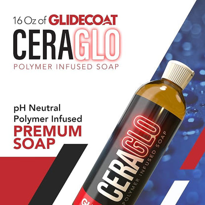 Ceraglo Polymer-Infused Soap - Ceramic Foaming Car Soap and pH Neutral Boat Cleaner - Aftercare Wash for Ceramic Coating - Increased Durability with Added Polymer Protective Layer (16oz)