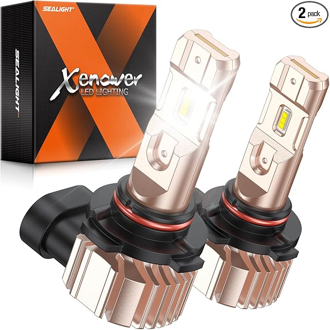 SEALIGHT H10 9145 LED Fog Light Bulbs or DRL, 600% Brightness 50000 Hours Lifespan 9140 9145 H10 LED Bulb, 10000LM 6500K Cool White Strong Penetration, Play and Plug, Driving Lights, Pack of 2