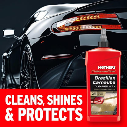 Mothers California Gold Brazilian Carnauba Cleaner Wax, 1 gal. — Cleans & Waxes in One Step, Removes Oxidation & Swirls, Premium Carnauba Shine & Protection for All Paint Finishes (05702)