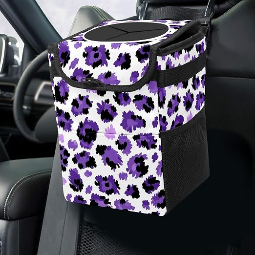 Car Trash Can – Multi-Purpose, Lightweight and Portable with Durable Water-Resistant Coating, No Installation Required, Practical and Ample Capacity, Variety of Colors.Tiger Pattern