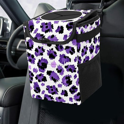 Car Trash Can – Multi-Purpose, Lightweight and Portable with Durable Water-Resistant Coating, No Installation Required, Practical and Ample Capacity, Variety of Colors.Tiger Pattern