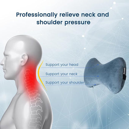 Keemall Inflatable Car Neck Pillow Driving , Blow Up Car Headrest Pillow for Car, Inflatable Travel Pillow for Camping, Neck Support for Office Chair - Adjustable Softness