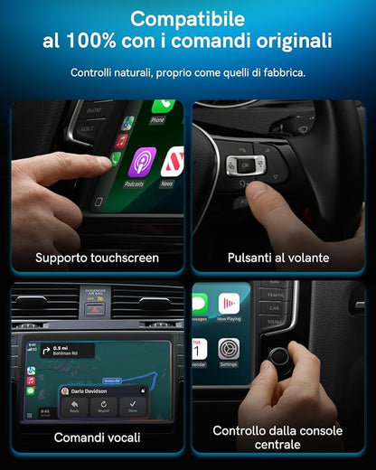 Wireless CarPlay Adapter for iPhone & Android 2026 Upgrade Ultra Mini 2 in1 Wired Android Auto to Wireless, Compact Design Plug & Play Auto Connect Car Play Dongle Fits for OEM Wired CarPlay Cars