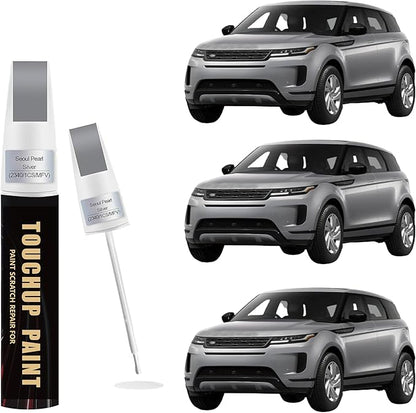 Seoul Pearl Silver(2340/1CS/MFV) Car Paint Touch Up Pen Compatible with Landrover, 2-In-1 Color Accurate Touch Up Car Scratch Repair Paint Match Landrover Series Automotive Scratch Remover for Nicks & Chips Repair