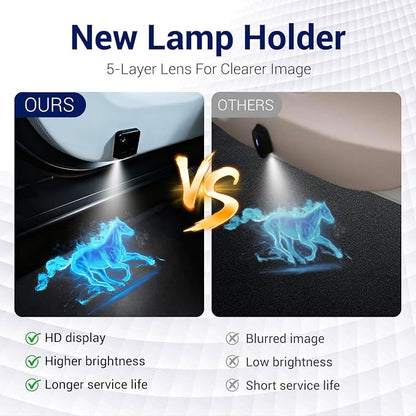 Car Door Lights Logo Projector, 2PCS Car Door Projector Lights Welcome Courtesy Ghost Shadow Lamp Fit for All Car Models by FLYEEGO