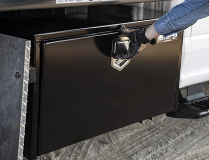 Buyers Products 1702105 Steel Underbody Truck Tool Box 18 x 18 x 36 Inch, Black Powder-Coated 14 Ga Steel, Locking Stainless Paddle Latch, Drop Door, Weather-Resistant, Made in USA