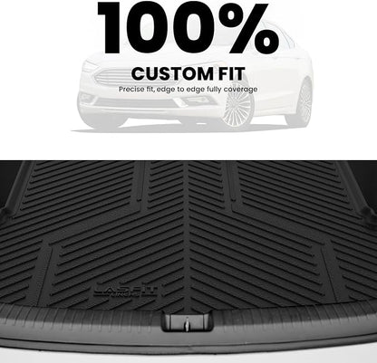 LASFIT Trunk Mat for Ford Fusion 2013-2020 (Only Fit Gasoline Not Fit Hybrid & PHEV) All Weather TPE Mats Custom Fit Cargo Mats for Ford Fusion Car Mats and Cargo Liner, Black