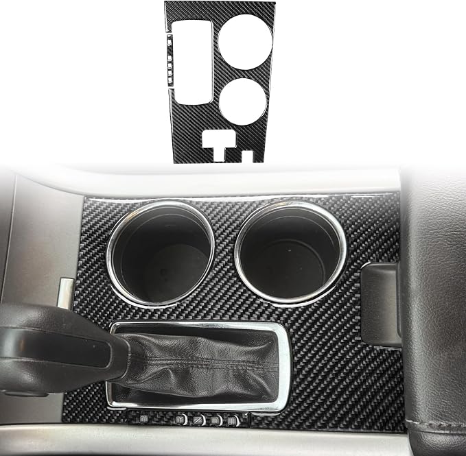 Premium Carbon Fiber Compatible with Ford Edge 2011-2014 2012 2013 SEL/Limited/SE/Sport Accessories Car Center Console Gear Shift Panel Kit Cover Interior Trim Sticker Decal Black 2PCS