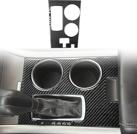 Premium Carbon Fiber Compatible with Ford Edge 2011-2014 2012 2013 SEL/Limited/SE/Sport Accessories Car Center Console Gear Shift Panel Kit Cover Interior Trim Sticker Decal Black 2PCS