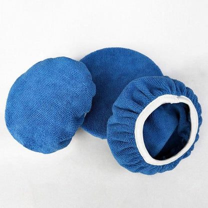 ZYTC Car Polishing Waxing Sleeve Polisher Pad Bonnet Microfiber Pad Soft Pack of 5 (Dark Blue, 7"-8")