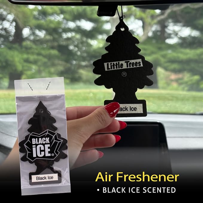 Car Dashboard Cleaning Kit | Interior Car Detailing Kit Includes Dashboard Cleaning Wipes, Dashboard Protectant Wipes, Electronic Screen Wipes, Glass Wipes, & Black Ice Air Freshener