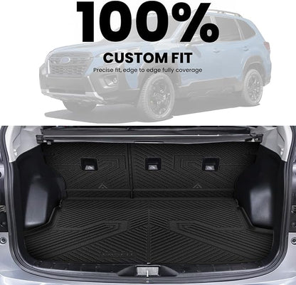 LASFIT Floor Mats & Cargo Mats Fits for Subaru Forester 2019-2024, All Weather TPE Custom Fit Easy Clean Durable Floor Liners for Forester 2019 2020 2021 2022 2023 2024 Car Mats & Trunk Liner, Black