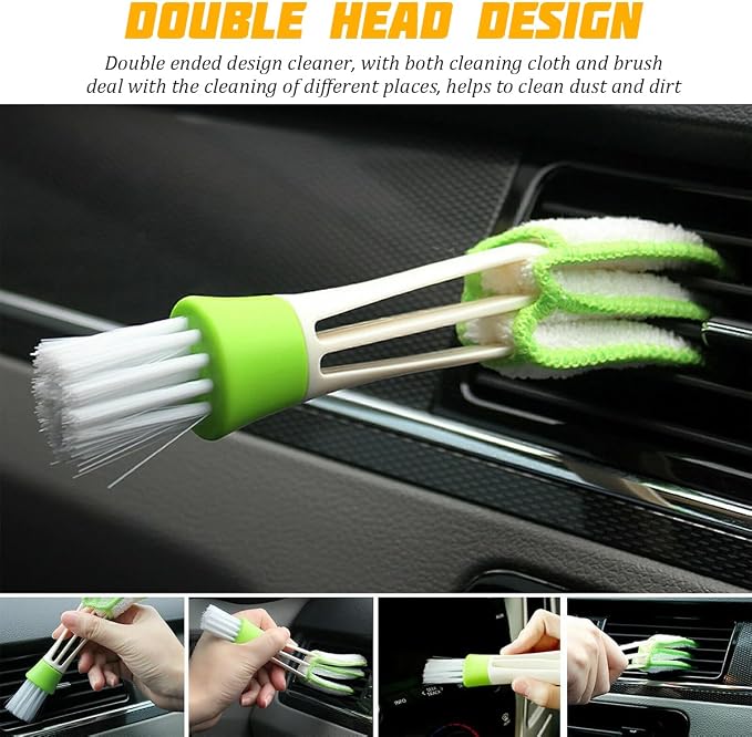 13PCS Car Detailing Brush Set, Vehicle Interior Cleaning Kit Includes Steel Wire and Air Vent Brushes, Automotive Detail Dusting Cleaner Tool Set, Universal for Most Vehicles