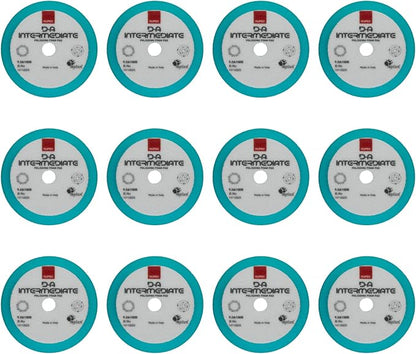 RUPES 9.DA100B Pack of 12 Light Blue D-A Intermediate Foam Polishing Pads 100mm | Ideal for Paint Correction & Gloss Enhancement | Improves Cutting Performance | Compatible with 4" Backing Plate