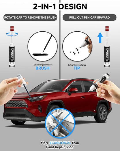 3R3 Barcelona Red Pearl Touch Up Paint Compatible with Toyota Exact Match 2 in 1 Touch up Paint for Chips and Nicks Repair