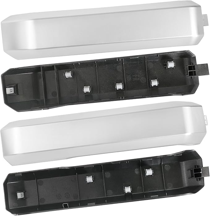 TQPONLY Interior Inner Door Handle Cover Trim | Fits 2015-2020 Ford F150 SuperCrew Truck Accessories Replacement | 1 Set Front and Rear Door Armrest Pull Handle (Silver)