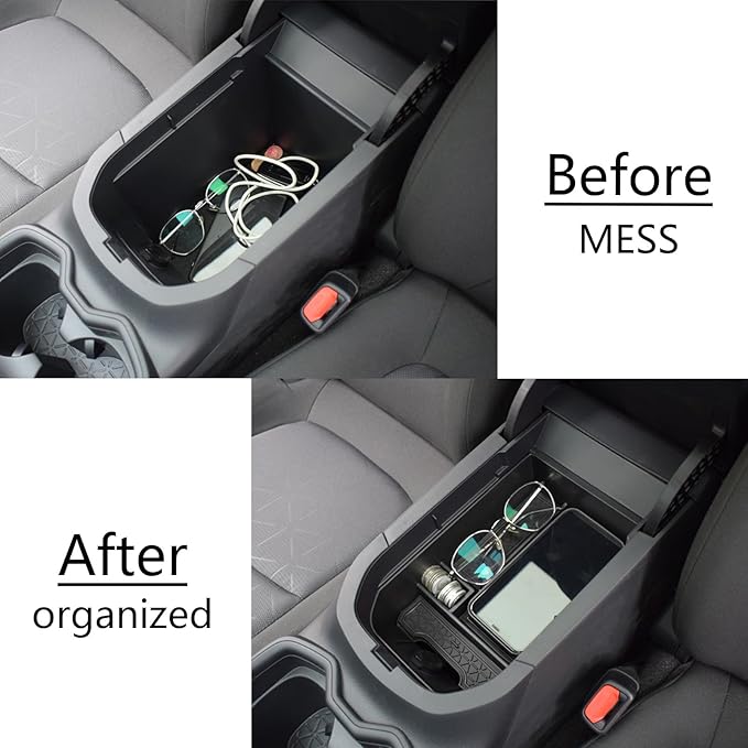 EDBETOS 3PCS Center Console Organizer Tray Set Compatible with Toyota RAV4 2019-2024 2025 and 2021-2025 Prime Accessories Insert Armrest Storage Box, Dash Console Tray,Only Fit 8'' Multimedia Display