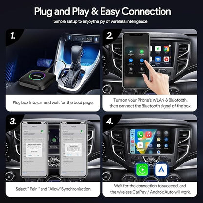 BINIZE Android 13 AI Box for Car: Wireless CarPlay & AndroidAuto Converter (8GB+128GB) | Plug & Play Upgrade for OEM Wired CarPlay/AndroidAuto Vehicles