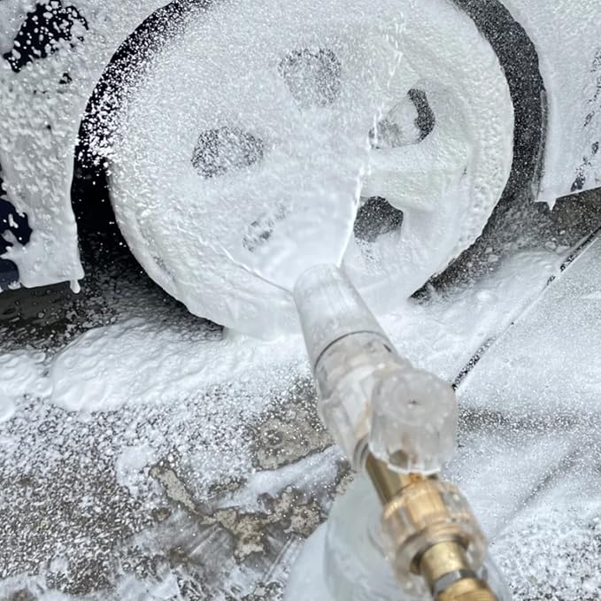 Raincovo Foam Cannon for Pressure Washer, Snow Clear Foam Cannon for Car Wash, Stainless Steel Filter, Adjustable Nozzle with M22 and 1/4 Inch Quick Connect, Additional 1.1 mm Orifice Nozzle