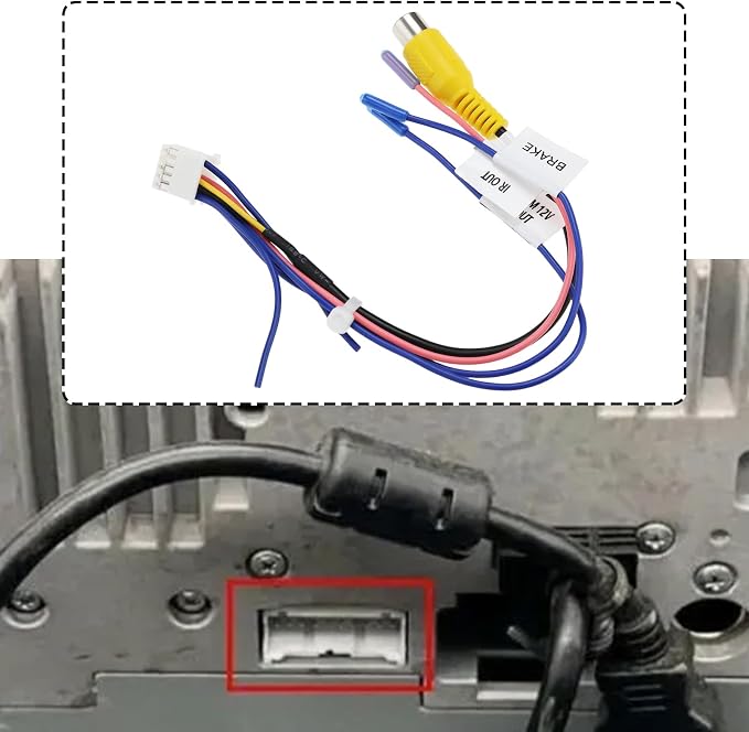SING F LTD 2Pcs Car 10 Pin Rearview Backup Camera RCA Video Adapter Stereo Radio RCA Plug Compatible with Android Radio