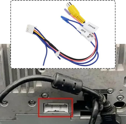 SING F LTD 2Pcs Car 10 Pin Rearview Backup Camera RCA Video Adapter Stereo Radio RCA Plug Compatible with Android Radio