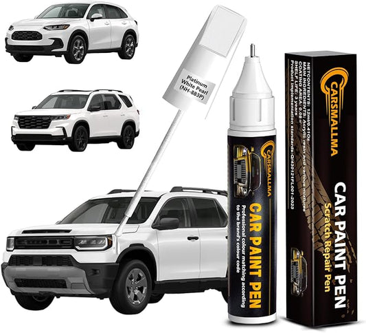 Car Touch Up Paint for Honda(NH-883P Platinum White Pearl), Color Accurate Car Scratch Repair Remover Pen,Auto Paint Quick and Easy to fix Vehicle Chips and Nicks Scuff