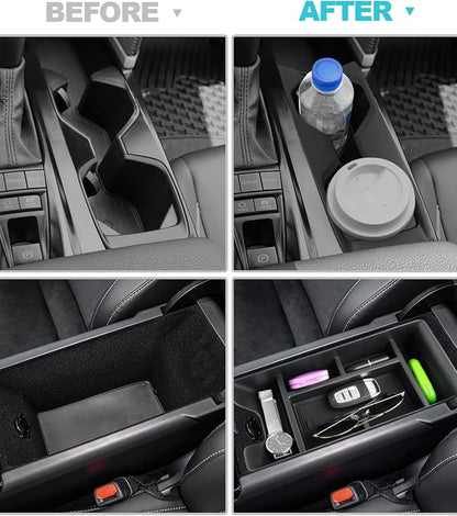 CDEFG 2Pcs for 2025 2026 Toyota Camry Center Console Organizer for 2025 2026 Toyota Camry Accessories Middle Console Organizer Armrest Storage Box & Cup Holder