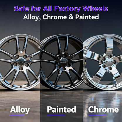 Wheel & Tire Care Kit: Acid Wheel Cleaner (500ml) + Tire Shine Spray (300ml) with Brush & Microfiber Towel