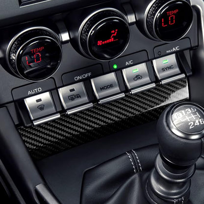 AIRSPEED Hard Carbon Fiber for Toyota GR86 Subaru BRZ 2021 2022 2023 2024 2025 2026 Under Air Conditioner Panel Cover Center Console Interior Trim Accessories, Black