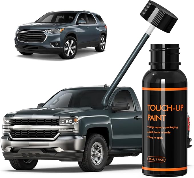 GPA/9V1/WA457B Graphite Touch Up Paint for Chevy, DIY Car Paint Scratch Repair Kit, Automotive Paints, Quick Easy Fix Scratch Repair Compatible with Chevrolet/Silverado/Traverse/Feet/Colorado