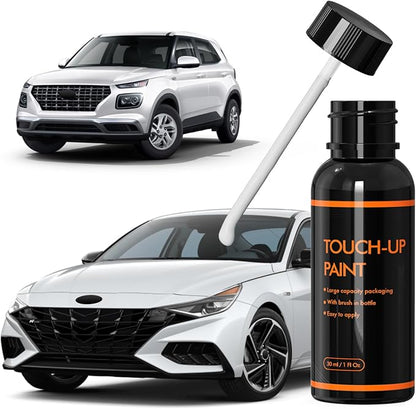 WAW Ceramic/Polar White Touch Up Paint for Hyundai, DIY Car Paint Scratch Repair Kit, Automotive Paints, Quick & Easy Fix Scratch Repair for Elantra/Venue/Ioniq