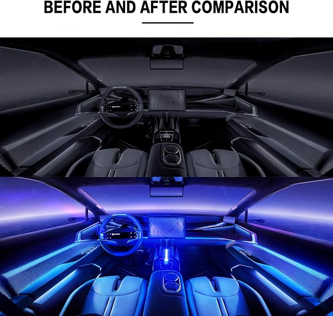 Mini USB Touch Control LED Ambient Light -4 Lighting Modes (Stable/dimmable SOS, Slow Flash, Breathing) Suitable for car interiors, Homes, Camping, and Party Decorations (Yellow)