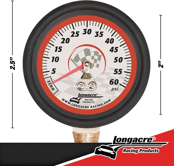Longacre 52-52004 0-60 PSI Tire Pressure Gauge, 2 Inch