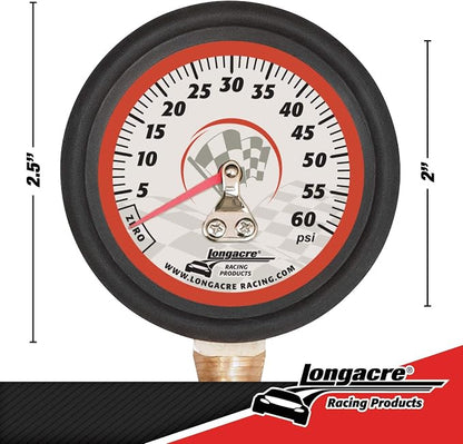 Longacre 52-52004 0-60 PSI Tire Pressure Gauge, 2 Inch
