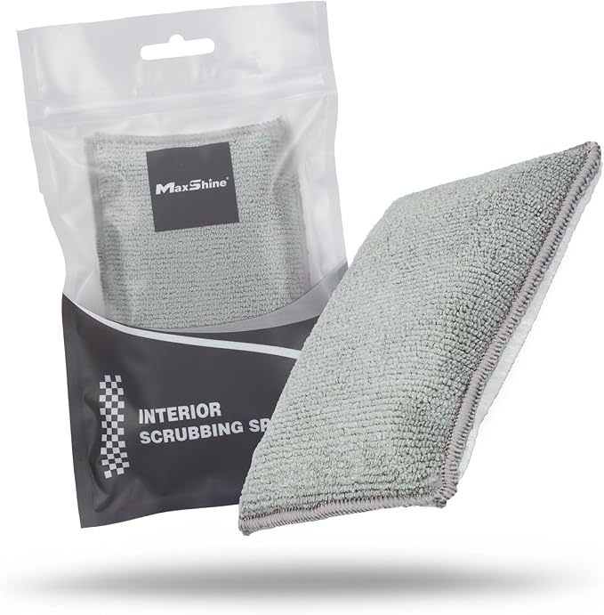 Maxshine Universal Interior Scrubbing Sponge – Durable Detailing Sponge for Cleaning Car Interiors, Leather, Vinyl & Upholstery – Reusable Accessory