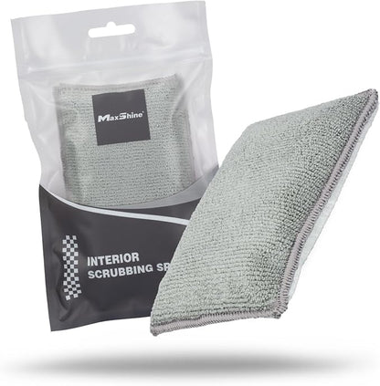 Maxshine Universal Interior Scrubbing Sponge – Durable Detailing Sponge for Cleaning Car Interiors, Leather, Vinyl & Upholstery – Reusable Accessory