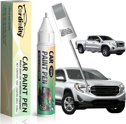 Silver Ice/Quicksilver/Switchblade Silver Metallic(GAN/WA636R/WA8636/17) Touch Up Paint Pen for GMC,Car Paint Scratch Repair Pen Quick and Easy Fix Auto Paint Scratch