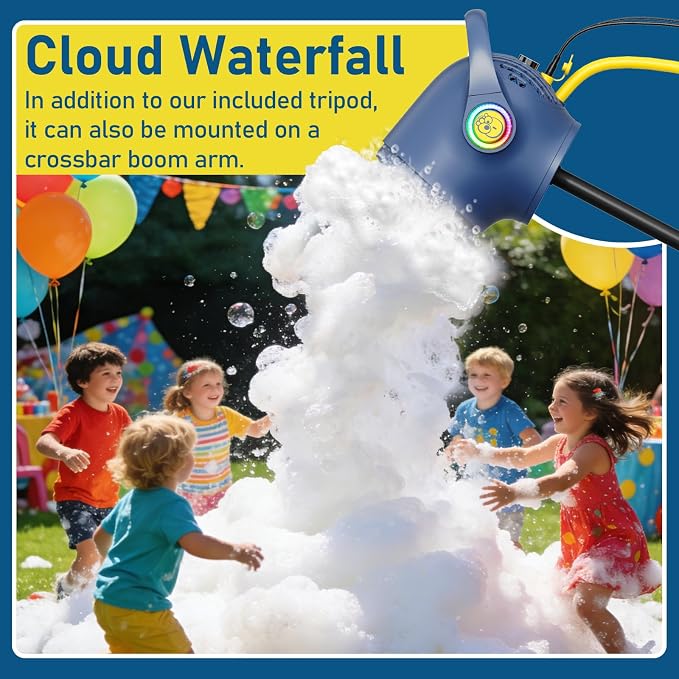 Party Foam Cannon, 3 Modes Foam Machine for Party, Adjustable Wind Speed Detachable Front Barrel, Foam Making Machine for Garden Backyard Pool Indoor (Foam Machine - Enhanced Version)