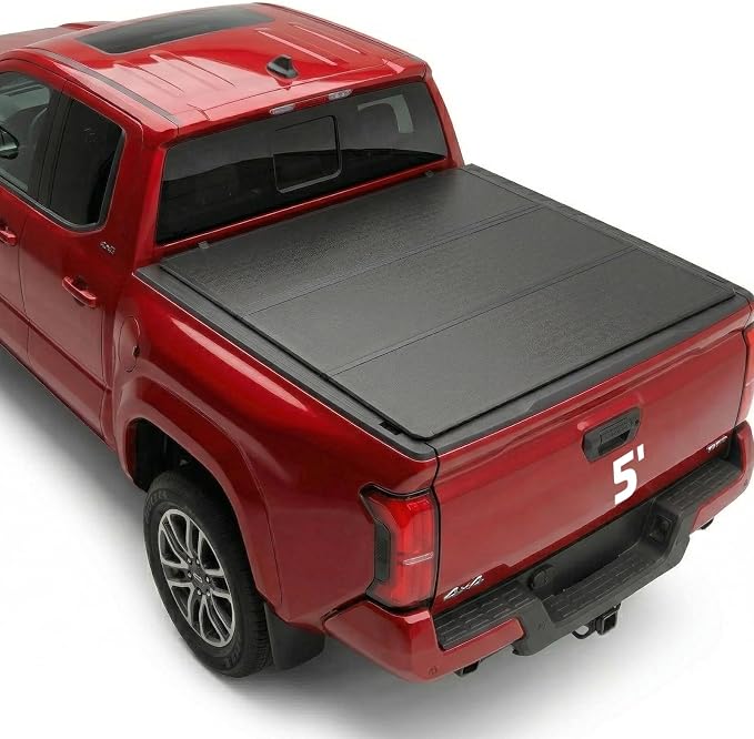 BDFHYK Hard Tri-Fold Tonneau Cover for Jeep Gladiator 2020–2026 5 FT Bed, Waterproof Low Profile Truck Bed Cover with Anti-Theft Lock, Easy Install for Camping and Work Trucks
