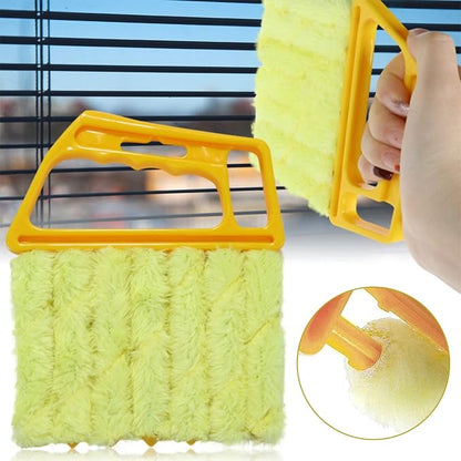 AOCEAN 4 Pcs Blind Cleaner Duster Tool, 7-Finger Dusting Cleaner Tool for Window & Air Vent, Washable Handheld Microfiber Duster Blinds Air Conditioner Fan Keyboard Duster Dirt Tool